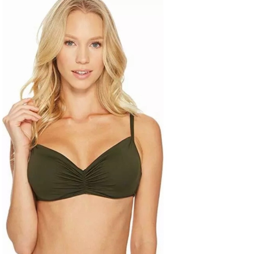 Lauren Ralph Lauren olive green bikini TOP